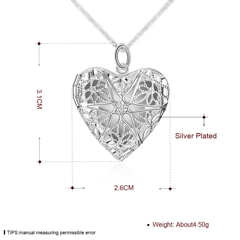 "Heart-Shaped Photo Locket Pendant"