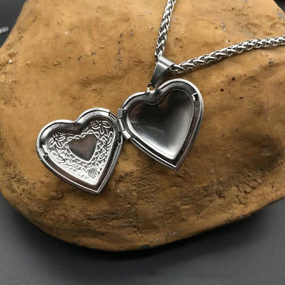 "Heart-Shaped Photo Locket"