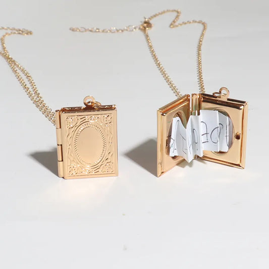 "VICT BOOK Picture Locket Necklace"