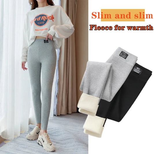 Winter Fleece Lined Leggings Women