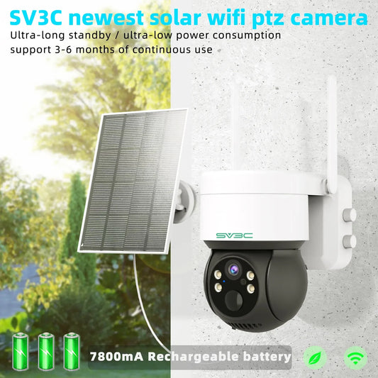 "Solar-Powered Outdoor Security Camera: Stay Connected Anywhere