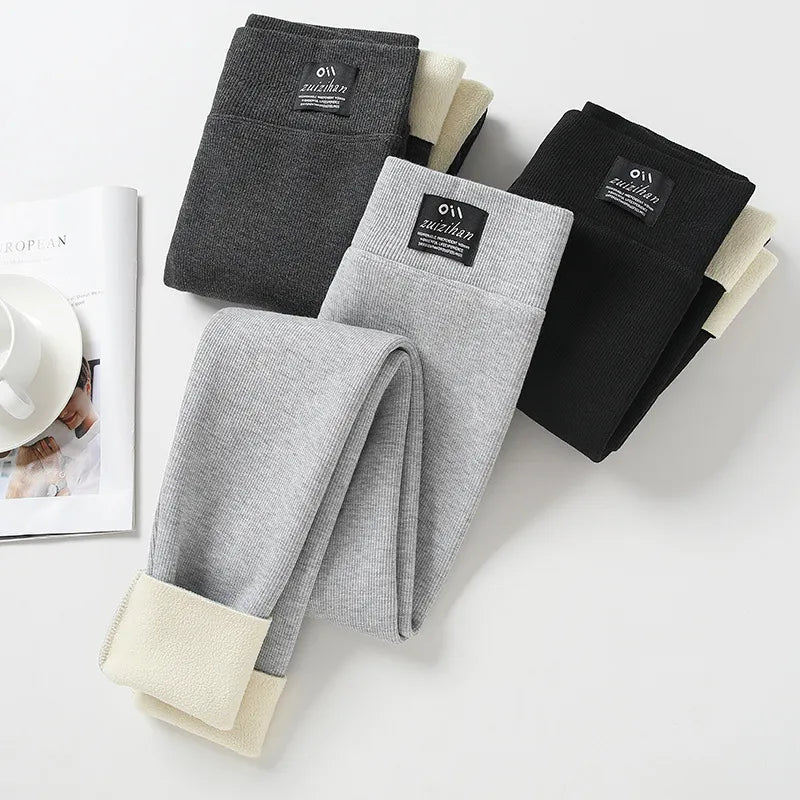 Winter Fleece Lined Leggings Women