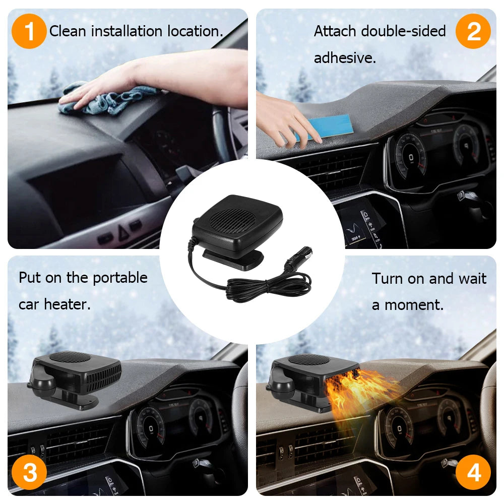 4-in-1 autonlämmittimen huurteenpoisto