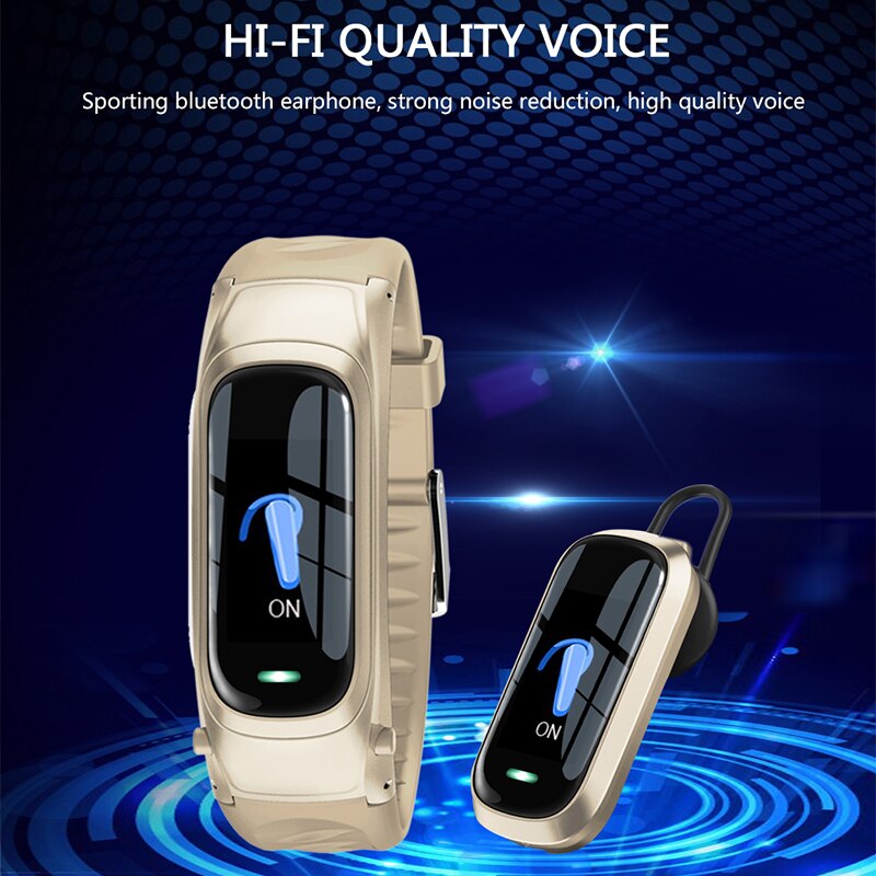 2-in-1 Smart Bracelet With Bluetooth Earphone