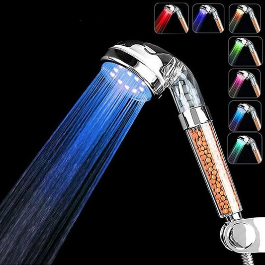 Pommeau de douche LED avec filtre à eau